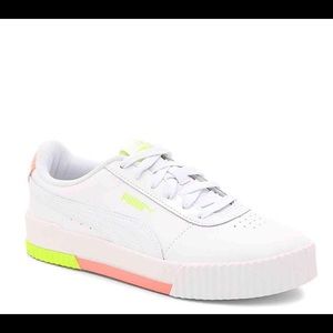 Pink and White Carina Puma Sneakers